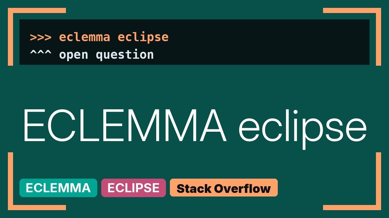 Can't use Eclemma coverage tool with eclipse - YouTube
