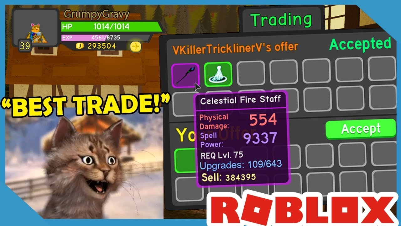 Insane Trade For Max Level Staff In Roblox Dungeon Quest Youtube - dungeon quest highest level roblox