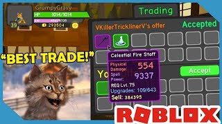 Whoever Finds Us Gets An Item Roblox Dungeon Quest - insane trade for max level staff in roblox dungeon quest