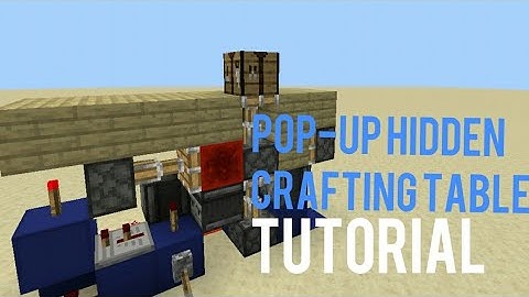 compact pop-up hidden crafting table tutorial(BEDROCK VERSION)