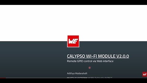 Calypso Wi-Fi module: Remote GPIO control via Web interface with a live demo