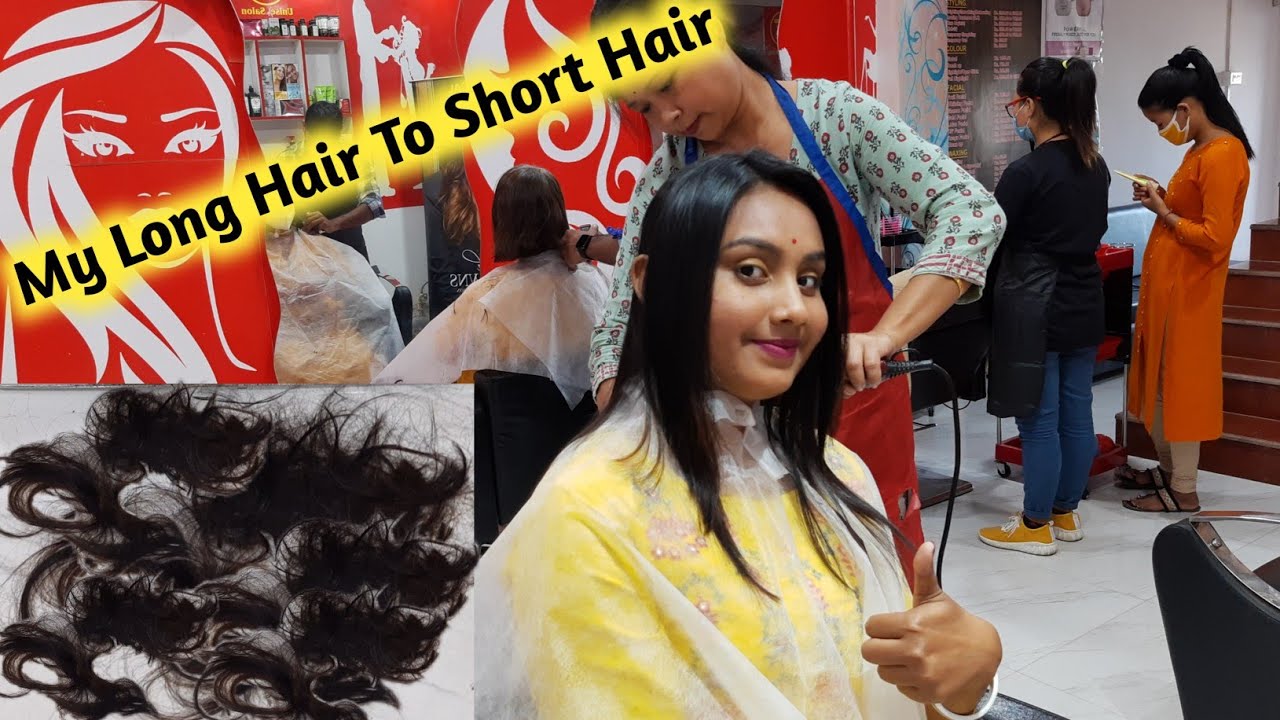 My Long Hair to Short Hair Cut | Saloon Vlog