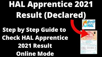 HAL Apprentice 2021 Result (Declared) - How to Check Officially HAL Apprentice 2021 Result Online
