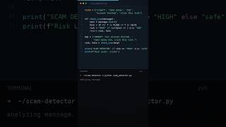 30 DAYS OF PYTHON — DAY 06 | scam detector