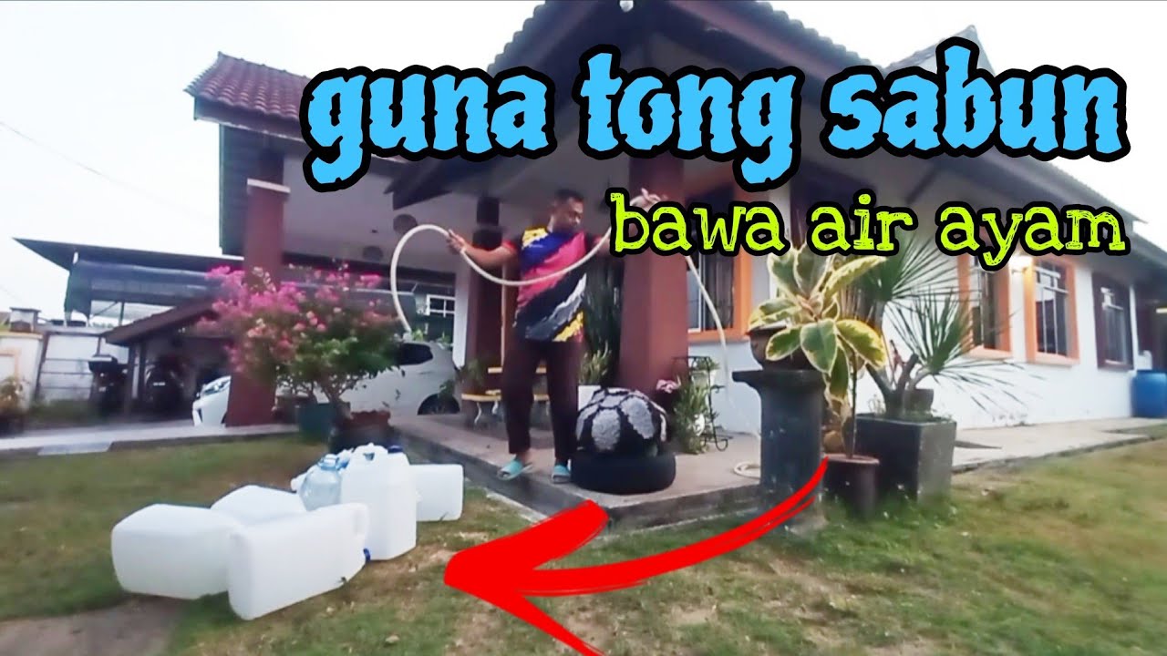 [Episod1090] guna tong sabun basuh isi air ke kebun. air kolam makin teruk