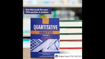 QUANTITATIVE ANALYSIS REVISION LESSON  ON 11 04 2021