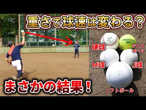 野球検証】最速の球はどれ！？野球に近いスポーツのボール5種類を投球