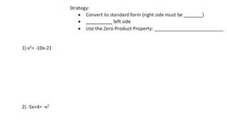 Solving Quadratic Equations Needing Simplification