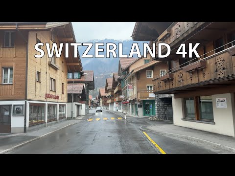 Rainy Rural Swiss Villages - Switzerland 4k - Scenic Drive