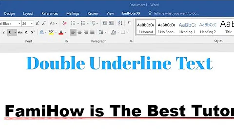 Insert Double Underline In Word | Double Underline Text In  Word