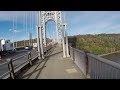 Cycling George Washington Bridge North Sidewalk from NYC to Fort Lee, NJ