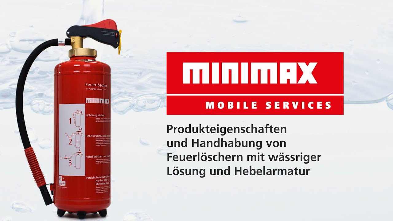 Handhabung Feuerlöscher mit wässriger Lösung