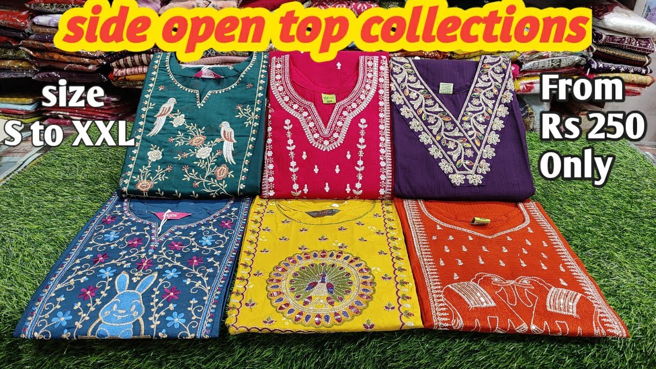 Daily wear side open tops Rs 250 only. Size - S to XXL. 