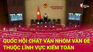 Quốc hội chất vấn nhóm vấn đề thuộc lĩnh vực kiểm toán