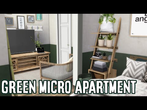GREEN MICRO APARTMENT // THE SIMS 4 SPEED BUILD