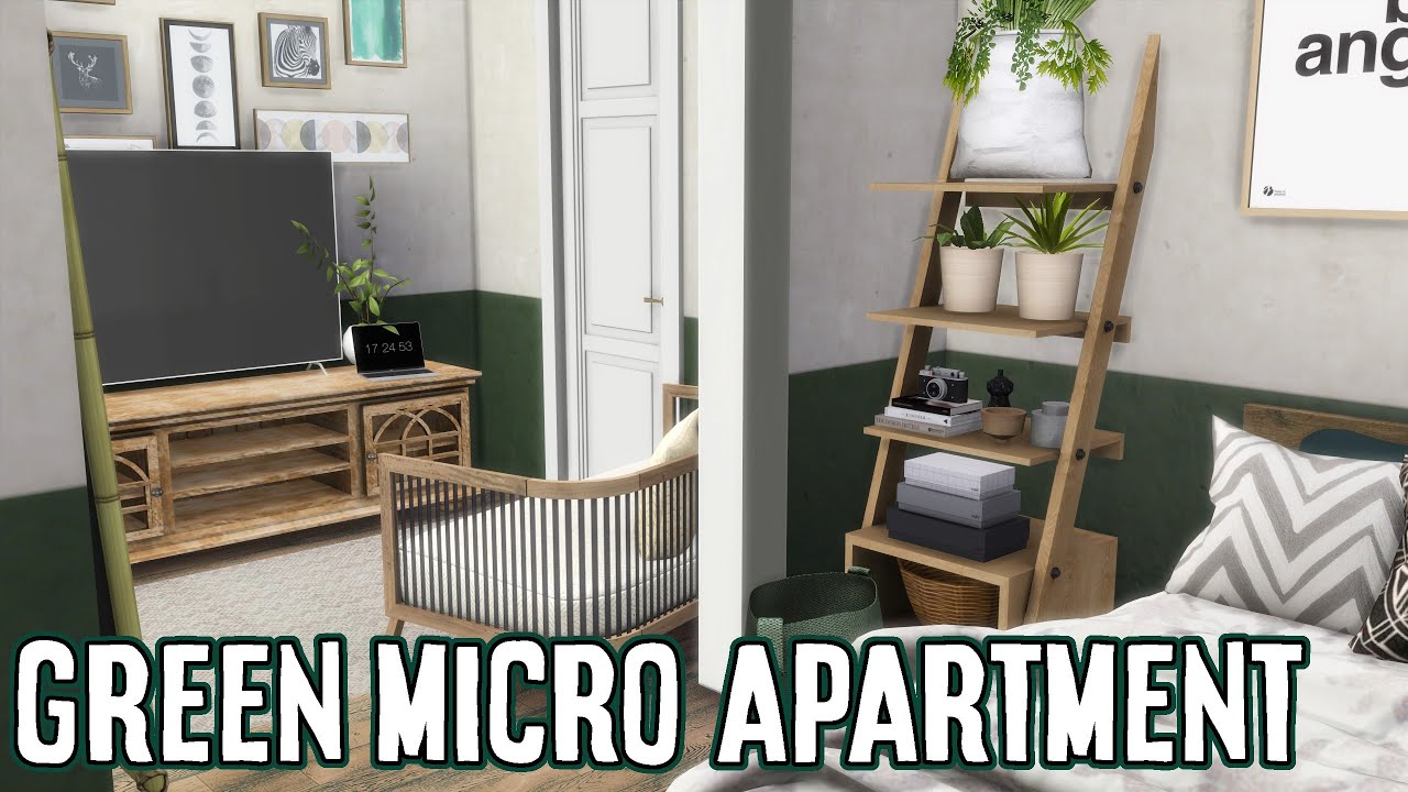 GREEN MICRO APARTMENT // THE SIMS 4 SPEED BUILD