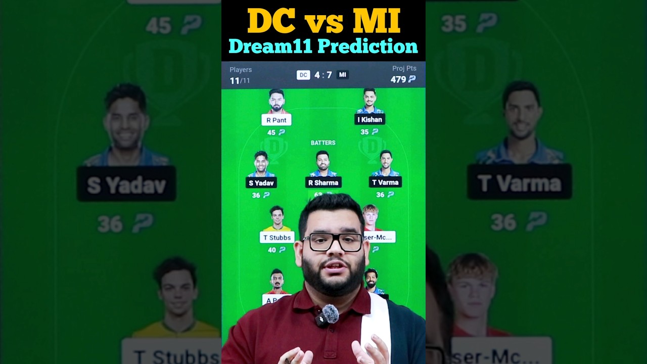 DC vs MI Dream11 Prediction|DC vs MI Dream11| 