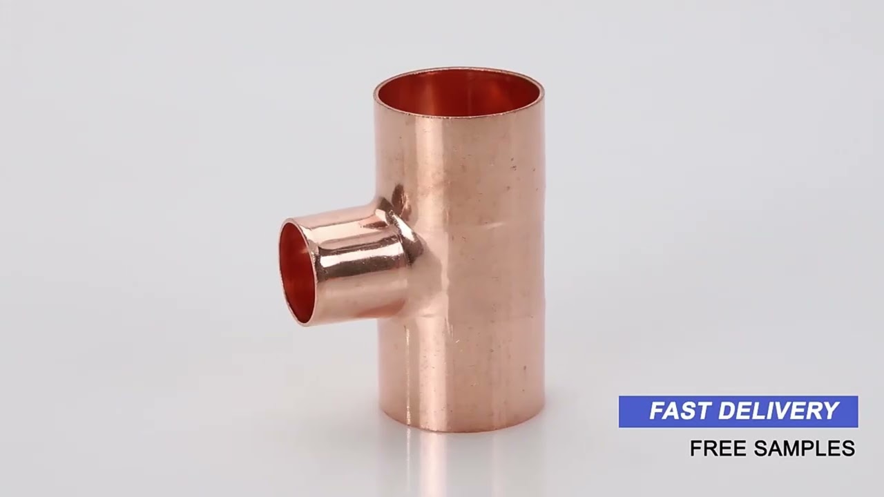 Copper Tee Precision pipe flow splitting, high thermal conductivity & corrosion-resistant connection