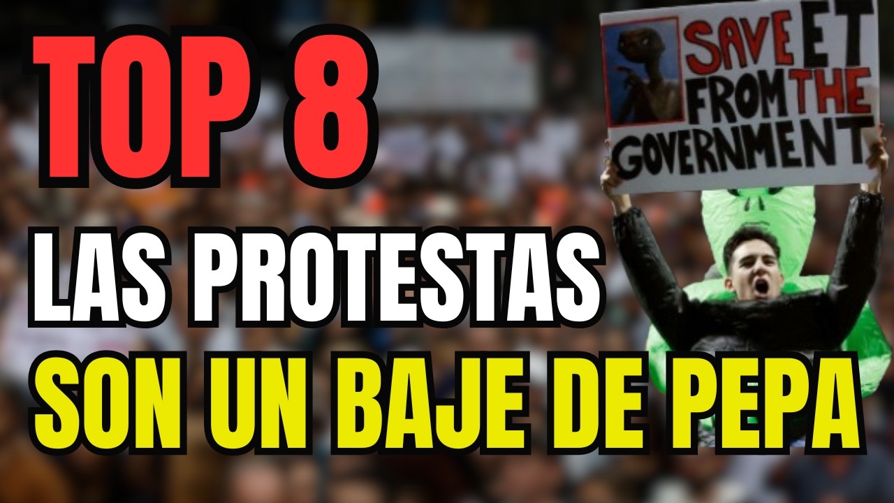 LAS PROTESTAS SON UN BAJE DE PEPA | TOP 8: MANIFESTACIONES LOCAS EN EL MUNDO 🤣