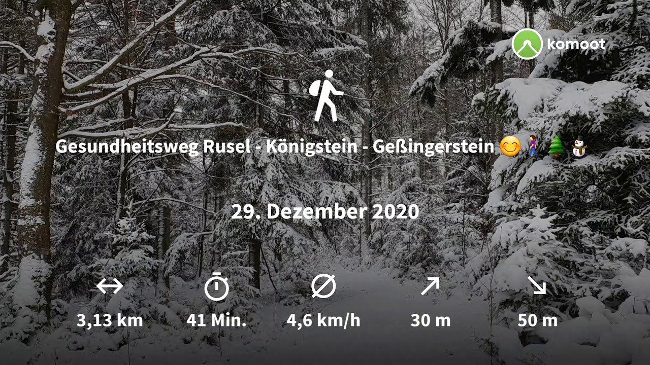 Gesundheitsweg Rusel - Königstein - Geßingerstein 😊🚶‍♀️🌲⛄   