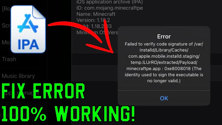 How To Install IPA File Fix Error Failed to verify code signature iOS Jailbreak