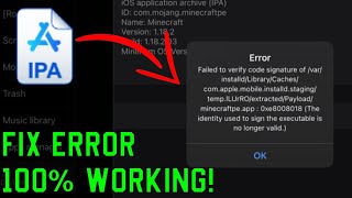 How To Install Ipa File Fix Error Failed To Verify Code Signature Ios Jailbreak
