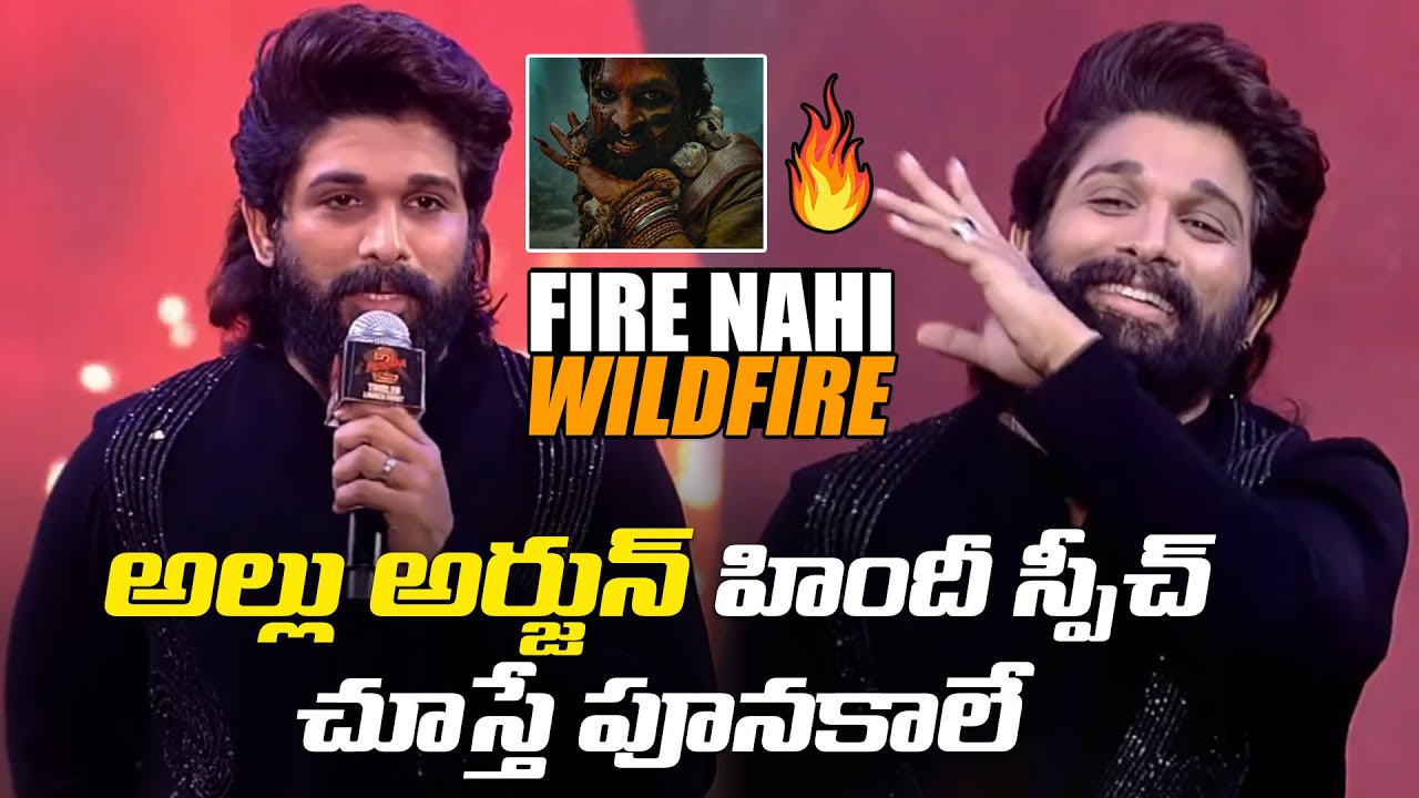 Allu Arjun MindBlowing Hindi Speech at Pushpa 2 Trailer Launch Event | 