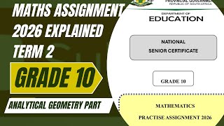 GRADE 10 MATHS ASSIGNMENT TERM 2 2026 | EXPLAINED | part 2