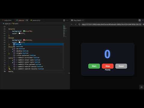 Create A Stop Watch Using HTML CSS And JavaScript | JavaScript Projects