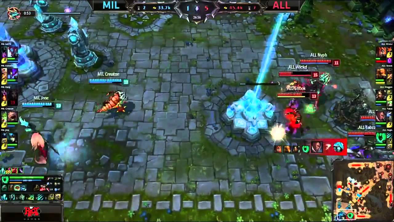 Millenium Kottenx Khazix VS Alliance Shook Lee Sin Highlights   2014 EU LCS Summer W2D1 MUST SEE