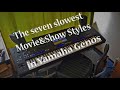 The seven slowest Movie&amp;Show Styles of Yamaha Genos