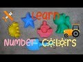 Learn Colors and Numbers for Children Sand Molds Craab Starfish Ship Cat/Учим английский