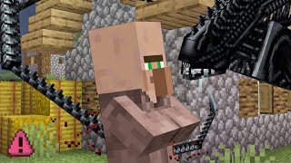 เมื่อเอเลี่ยน!? วางไข่ในร่างกายชาวบ้าน | Minecraft