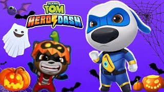Talking Tom Hero Dash New Update Halloween Super Hank Salving Ginger Gameplay