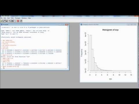 Simulation of U(0,1), Exponential Dist. and a Die Roll in R
