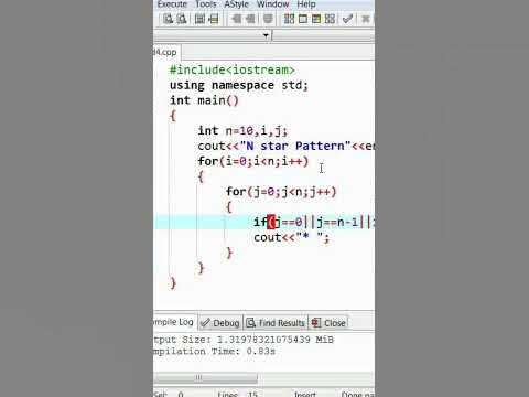 N star 🌟 pattern in CPP programming #cpp #pattern #coding - YouTube