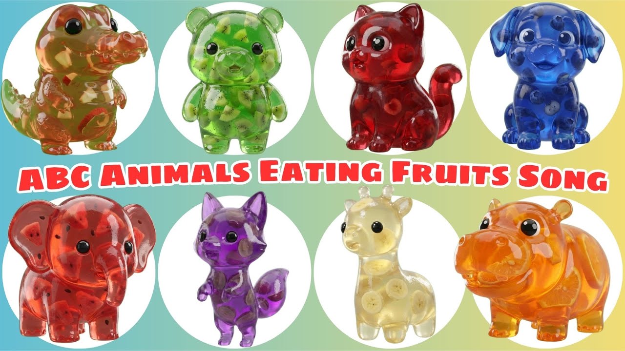 ABC Animals Eating Fruits Song 🍎🐶 A–Z Animal Sounds & Fun Learning for Kids | Hiss Hiss Kids Song
