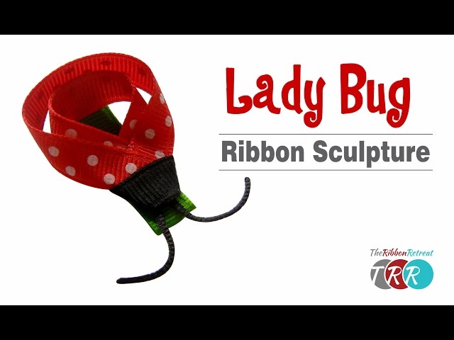 【Yukichi】BRIGITTE dot ribbon clip in How to Make a Ladybug Ribbon Sculpture - TheRibbonRetreat.com