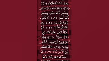 #سورة نوح من الاية 10 الى الاية 15#الحمد لله #
