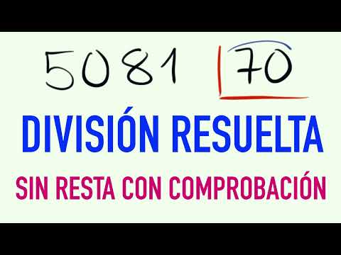 How to divide by 2 digits without subtraction: example 5081 divided by 70
