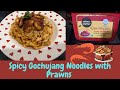 Spicy Gochujang Flat Noodles with Prawns