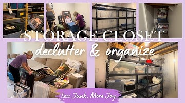 DECLUTTER & ORGANIZE A STORAGE CLOSET AT MY FRIEND’S HOUSE!