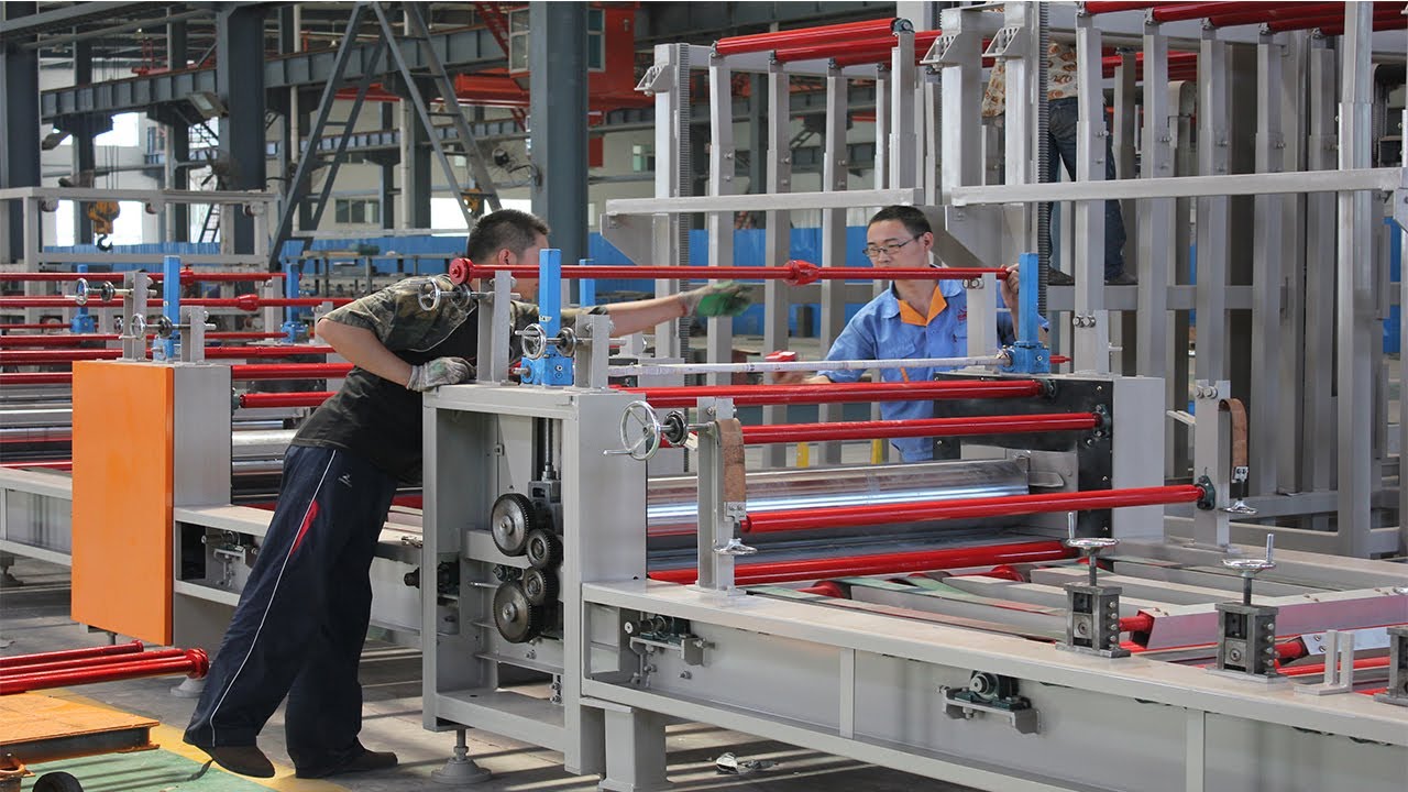 fiberglass cement board MGO magnesium oxide board making machine