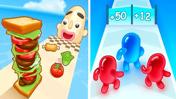 Sandwich Runner Vs Join Blob Clash - All Levels SpeedRun Gameplay Android iOS Ep 1