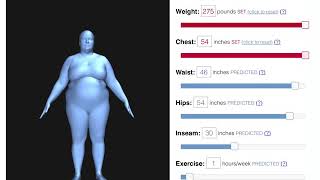 What humans look like, vs, what they should look like. (Me messing around on Body visualizer)