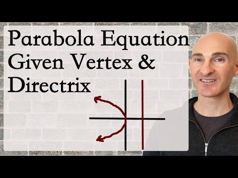 Finding Equation of Parabola Given Vertex and Directrix