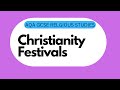 Festivals  aqa christianity
