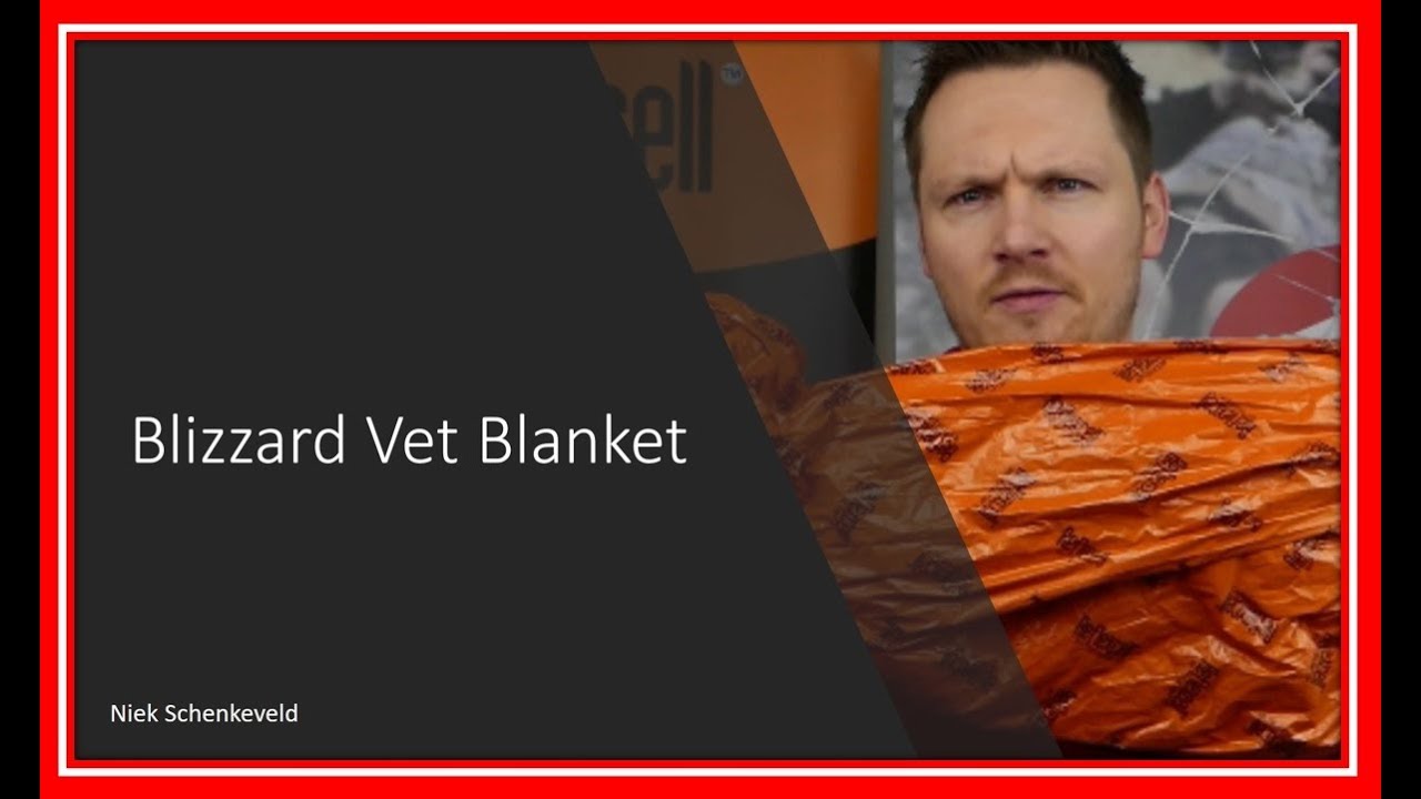 Vet Blanket First. Het gevaar van onderkoeling