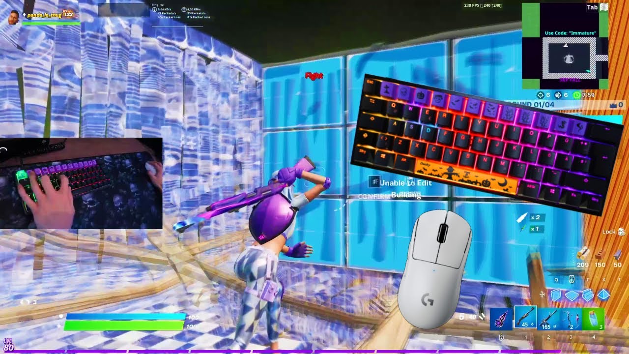 Ducky One 2 Mini ASMR Chill🤩Satisfying Keyboard Fortnite MX Silver Switch  240 FPS Smooth 4K