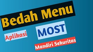 Tutorial Aplikasi Most Mandiri Sekuritas  Bedah Menu Aplikasi Most Mandiri Sekuritas  Part 1